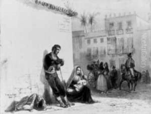 Strassenszene In Spanien by Pharamond Blanchard