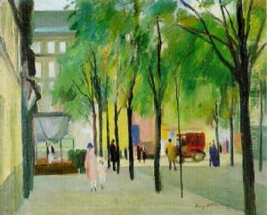 Promenade Dans L'avenue by Henri Ottmann