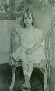 Petite Fille A La Chaise En Osier Petite Fille A La Chaise En Osier