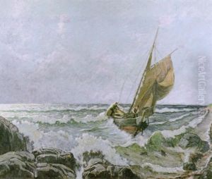 Boot In Der Brandung by Alfred Otto