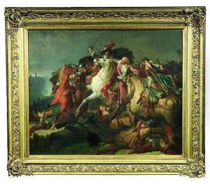 Reiter Des Leibregiments Johann Von Werths Nehmen In Der Schlacht Bei Nordlingen 1634 Den Schwedischen Feldmarschall Gustav Horn Gefangen by Carl Otto