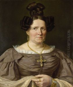 Bildnis Des Berliner Stadtverordnetenvorstehers Johann Friedrich Desselmann Und Seiner Gemahlin Marie Sophie, Geb. Hubner (pair) by Johann Samuel Otto