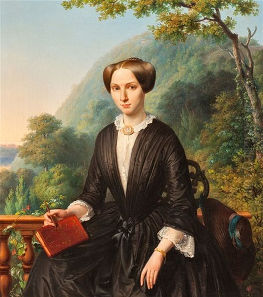 Portrait Of A Lady In A Black Dress - view 1