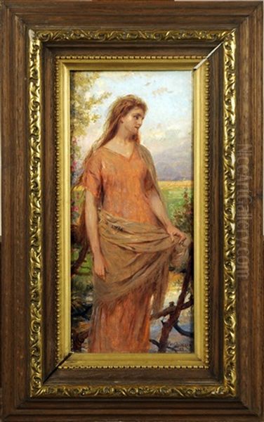 Jeune Femme Dans Un Paysage - view 1