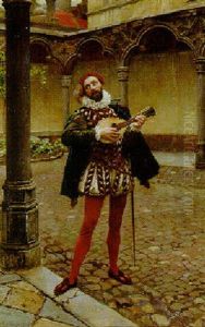 The Mandolin Player by Pierre Jan van der Ouderaa