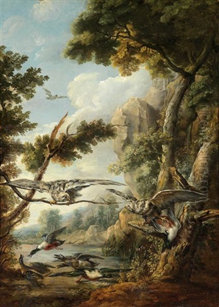 A Landscape With Birds Of Prey And Wild Ducks - view 1