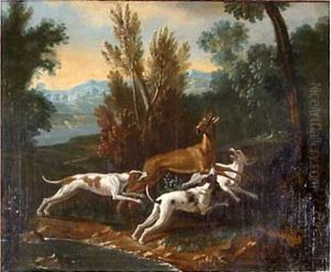 Chasse Au Cervide by Jacques Charles Oudry