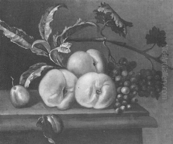 Nature Morte Aux Peches Et Aux Raisins - view 1
