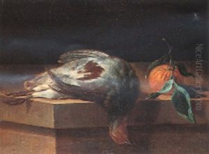 Nature Morte A La Perdrix Et Mandarine