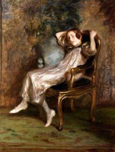 "le Reveil", Portrait De Desiree Manfred by Jacques-Emile Blanche