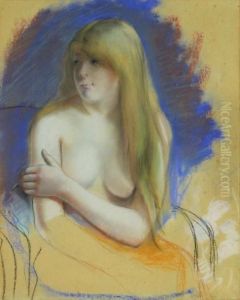 Nu Aux Cheveux Blonds by Jacques-Emile Blanche