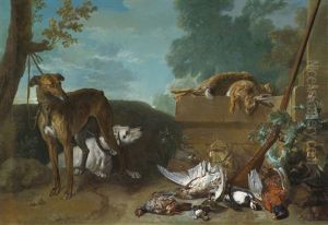 Retour De Chasse Aux Lievres Et Au Gibier by Jean-Baptiste Oudry