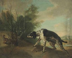 Dog Painting The Partridges by Jean-Baptiste Oudry