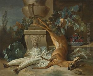 Still Life With A Dead Roe And Cardoons (collab. W/studio) by Jean-Baptiste Oudry