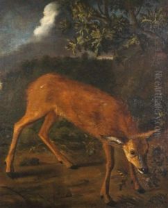 Doe In The Woods by Jean-Baptiste Oudry