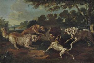 A Wolf Hunt by Jean-Baptiste Oudry
