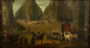 Rendez-vous De Chasse Au Carrefour Du Puits Du Roi, Foret De Compiegne by Jean-Baptiste Oudry