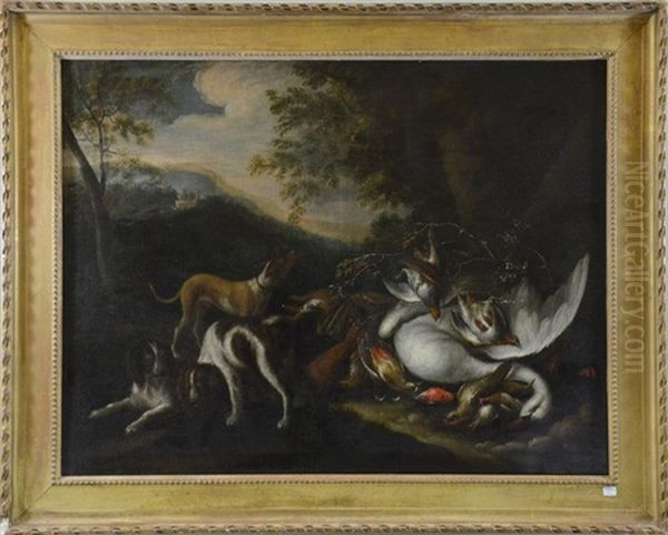 Nature Morte Aux Gibiers Et Chiens De Chasse - view 1
