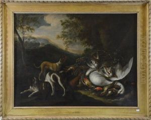 Nature Morte Aux Gibiers Et Chiens De Chasse by Jean-Baptiste Oudry