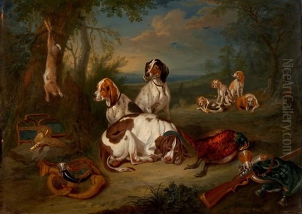 Jagdstillleben Mit Hunden - view 1