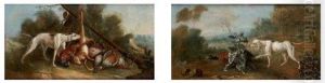 Chien Et Gibier (+ Chien En Arret Sur Un Faisan; Pair) by Jean-Baptiste Oudry