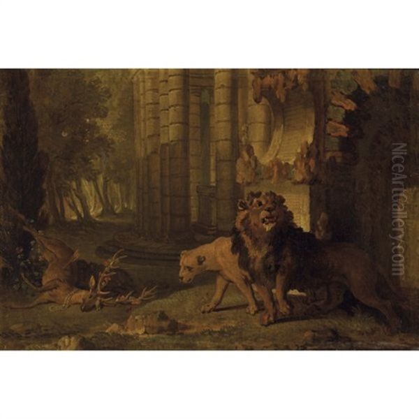 Jupiter Change En Taureau; (+ Hippomene Et Atalante Changes En Lions; Pair) - view 1