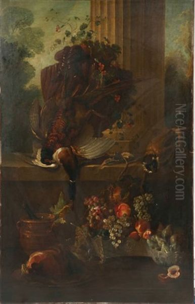 Nature Morte Au Faisan, Canard Et Grappe De Raisin - view 1