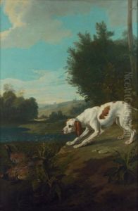 Chienne En Arret Sur Deux Faisans by Jean-Baptiste Oudry
