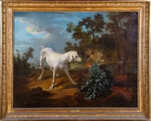 Chienne De Louis Xv Et Faisans by Jean-Baptiste Oudry