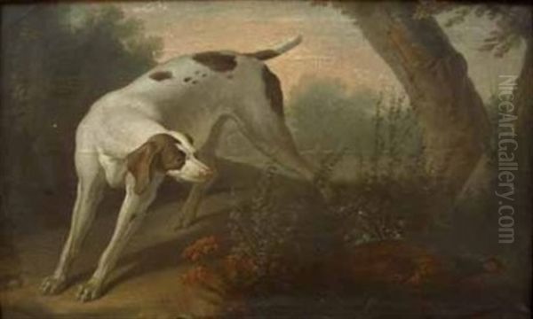 Chien Guettant Un Faisan - view 1