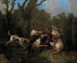 Hallali De Cerf by Jean-Baptiste Oudry