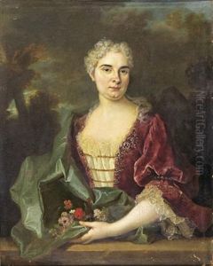 Portrait De Monsieur Ponchon (+ Portrait De Madame Ponchon; Pair) by Jean-Baptiste Oudry