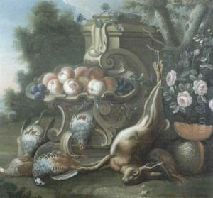 Nature Morte Au Gibier Et Aux Fruits by Jean-Baptiste Oudry