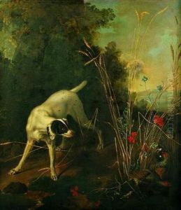 Un Chien A L'affut D'une Perdrix by Jean-Baptiste Oudry