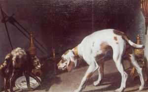 Rixe Entre Chien Et Chat by Jean-Baptiste Oudry
