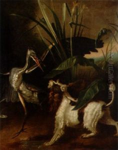 Fabelmotiv Med Fagel Och Hund by Jean-Baptiste Oudry