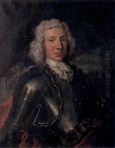 Portrait D'homme (monsieur M.j. Demichel?) by Jean-Baptiste Oudry