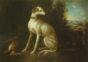 Paysage Au Chien De Chasse Et Au Gibier