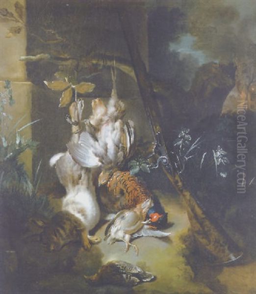 An Allegory Of Fire Landscape With Game And A Rifle - view 1