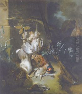 An Allegory Of Fire Landscape With Game And A Rifle