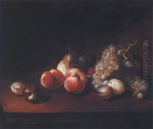 Still Life Of Fruits On A Table by Jean-Baptiste Oudry