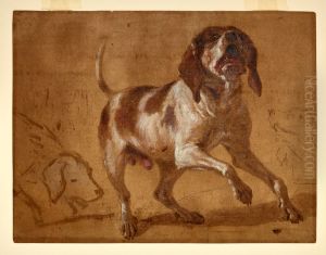 Study Of A Hound Baying