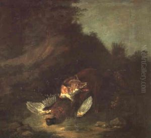 Renard Attaquant Un Faisan by Jean-Baptiste Oudry