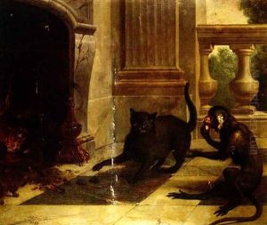 The Cat And The Monkey by Jean-Baptiste Oudry