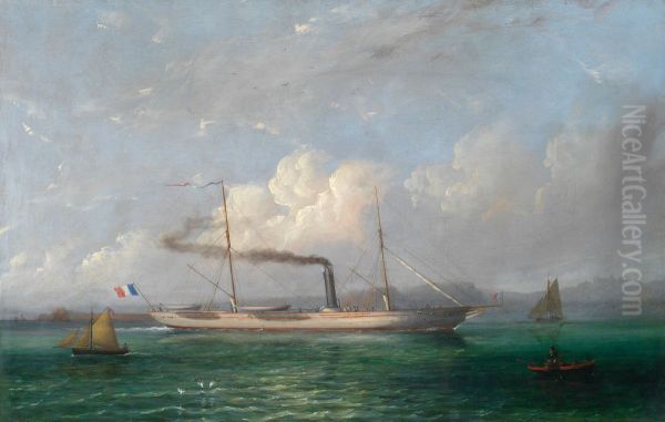 A French Steam Packet Off Elizabeth Castle, Jersey - view 1