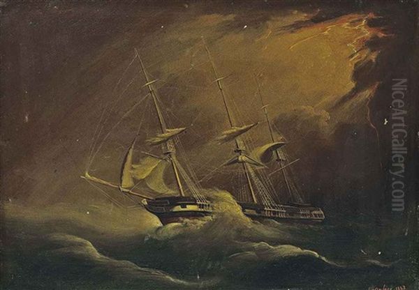 A Merchantman Running Before The Gale - view 1