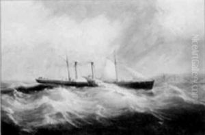 The Channel Islands Steam Packet Normandie Off The Needles by Philip John Ouless