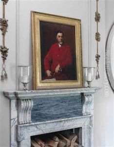 Portrait Of Charles Wigley Wicksted (1837-1906), Master Of The Ludlow Foxhounds, Half-length, In Hunting Dress