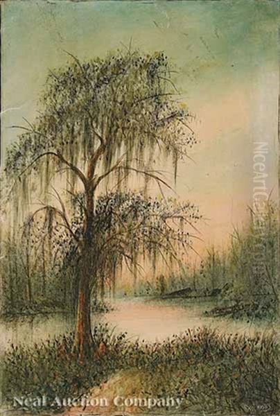 The Old Cypress Tree At Ousley's Landing At Bagdad, La - view 1