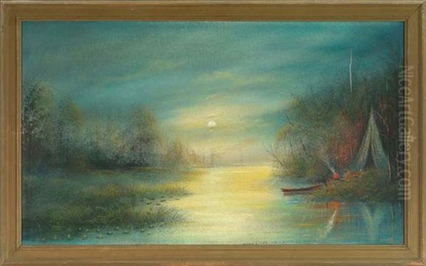 Moonlight On Calcasieu River - view 1